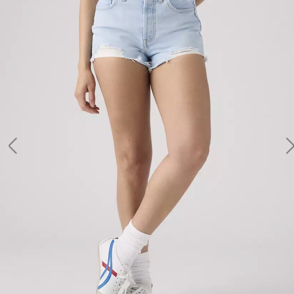 NWT Levi's Women's Sz 31 501 A High Rise Light Wash Jean Shorts